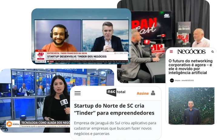 Participações do LïnkAI na Jovem Pan, NSC Total e portal Negócios